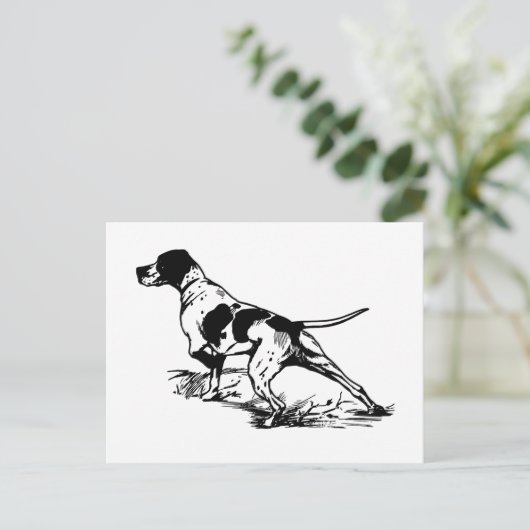 English Pointer Postkarte (Stehend Vorderseite)