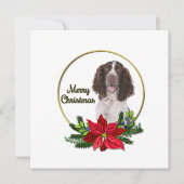 English Pointer Red & Green Christmas Karte (Vorderseite)