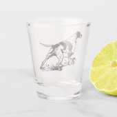 English Pointer Schnapsglas (Rückseite)