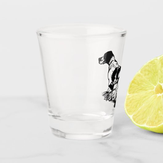 English Pointer Schnapsglas (Links)