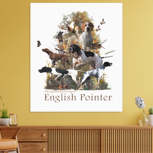 English Pointer Tapestry Leinwanddruck (Insitu (Wohnzimmer))