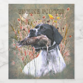 English Pointer Weinetikett (Einzelnes Label)
