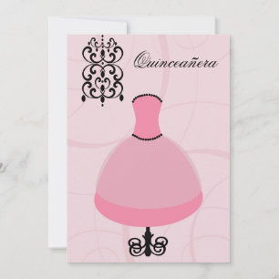 English Quinceañera schicke Einladung