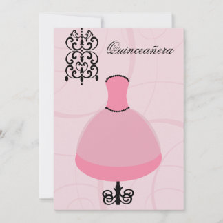 English Quinceañera schicke Einladung