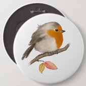English Robin Bird Button (Vorne & Hinten)