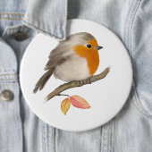 English Robin Bird Button (Beispiel)
