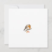 English Robin Bird Dankeskarte (Rückseite)