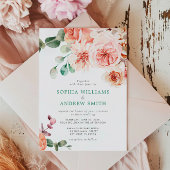 English Rose Bouquet Wedding Einladung