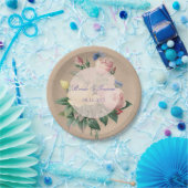 English Rose Butterfly Garden Wedding Pappteller (Party)