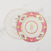 English Rose Garden Party Hoch Tee Einladung (Vorne/Hinten)