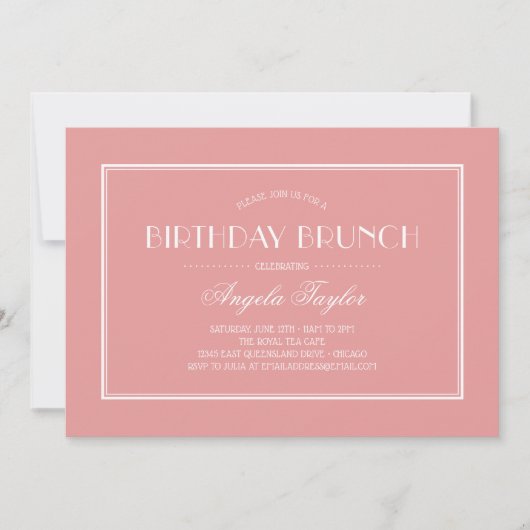 English Rose Union Jack Birthday Einladung (Vorderseite)