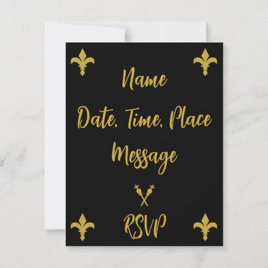 English Royal Coronation King Charles Party Einladung (Rückseite)