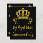 English Royal Coronation King Charles Party Einladung (Vorne/Hinten)