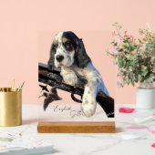 English Setter Acrylschild (Hochzeit)