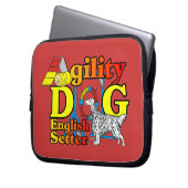 English Setter Agility Laptopschutzhülle (Vorderseite Links)
