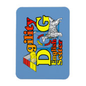 English Setter Agility Magnet (Vertikal)