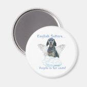 English Setter Angel - Magnet (Vorderseite/Rückseite)