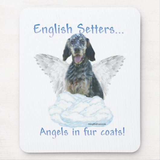 English Setter Angel Mousepad (Vorne)