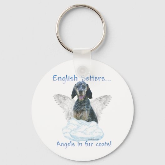 English Setter Angel Schlüsselanhänger (Vorderseite)