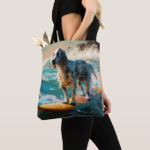 English Setter Beach Surfgrafik Tasche (Von Nahem)