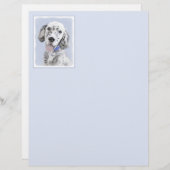 English Setter Blue Belton Malerei Hund Art (Vorne/Hinten)