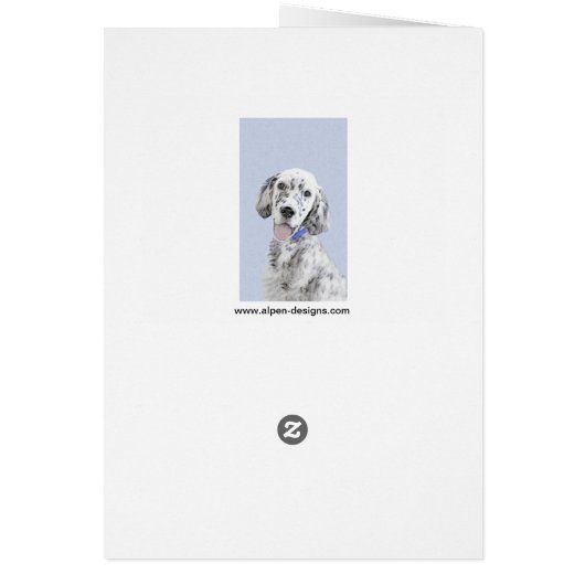 English Setter Blue Belton Malerei Hund Art (Hinten)