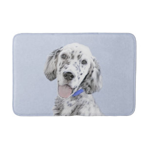 English Setter Blue Belton Malerei Hund Art Badematte