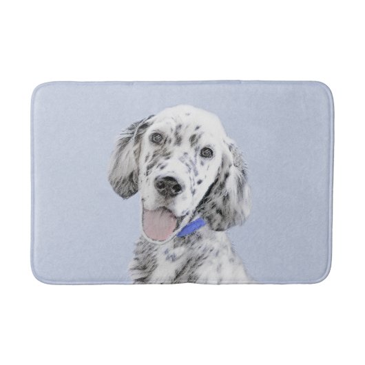 English Setter Blue Belton Malerei Hund Art Badematte (Vorderseite)