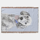 English Setter Blue Belton Malerei Hund Art Decke (Vorderseite)