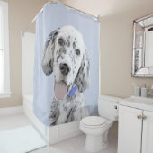 English Setter Blue Belton Malerei Hund Art Duschvorhang (Beispiel)