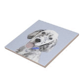 English Setter Blue Belton Malerei Hund Art Fliese (Seite)