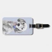 English Setter Blue Belton Malerei Hund Art Gepäckanhänger (Vorderseite horizontal)