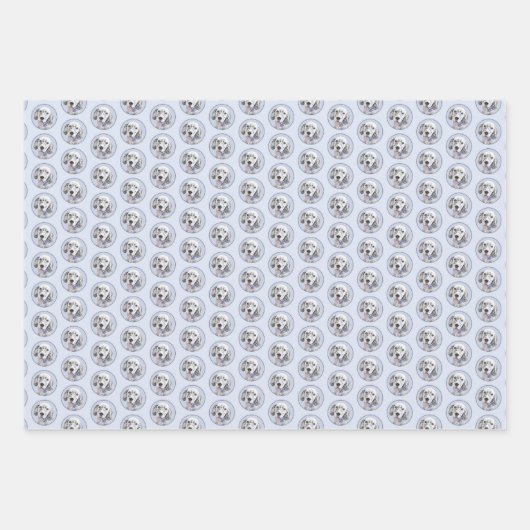 English Setter Blue Belton Malerei Hund Art Geschenkpapier Set (Vorderseite)