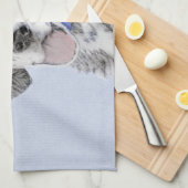 English Setter Blue Belton Malerei Hund Art Geschirrtuch (Viertel Falte)