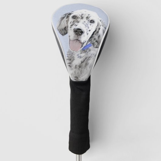 English Setter Blue Belton Malerei Hund Art Golf Headcover (Vorderseite)