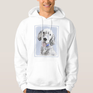English Setter Blue Belton Malerei Hund Art Hoodie