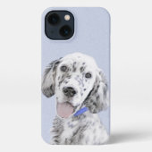 English Setter Blue Belton Malerei Hund Art iPhone Hülle (Rückseite)