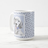 English Setter Blue Belton Malerei Hund Art Kaffeetasse (Vorderseite Links)