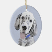 English Setter Blue Belton Malerei Hund Art Keramikornament (Rechts)
