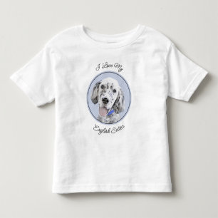 English Setter Blue Belton Malerei Hund Art Kleinkind T-shirt