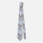 English Setter Blue Belton Malerei Hund Art Krawatte (Vorderseite)
