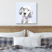 English Setter Blue Belton Malerei Hund Art Leinwanddruck (Insitu (Schlafzimmer))
