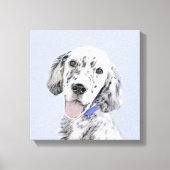 English Setter Blue Belton Malerei Hund Art Leinwanddruck (Vorderseite)