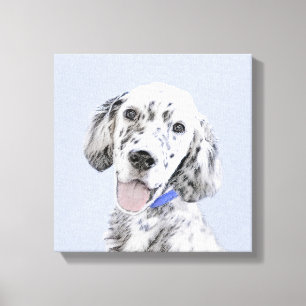English Setter Blue Belton Malerei Hund Art Leinwanddruck