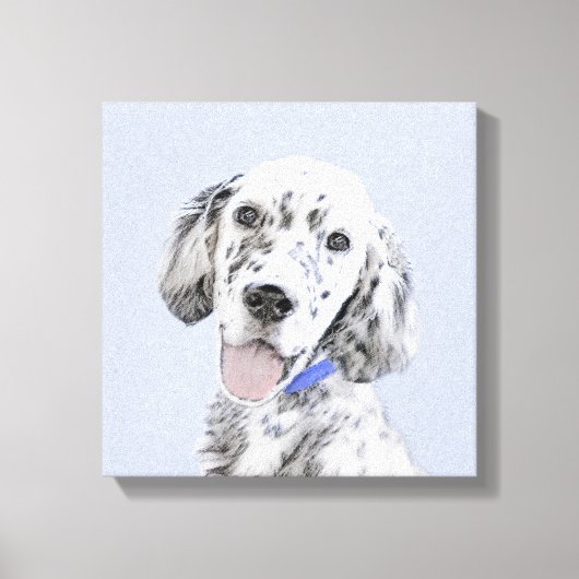 English Setter Blue Belton Malerei Hund Art Leinwanddruck (Vorderseite)