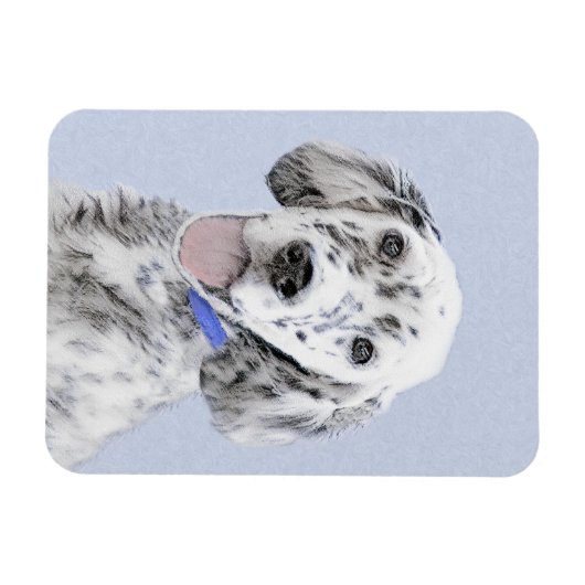 English Setter Blue Belton Malerei Hund Art Magnet (Horizontal)