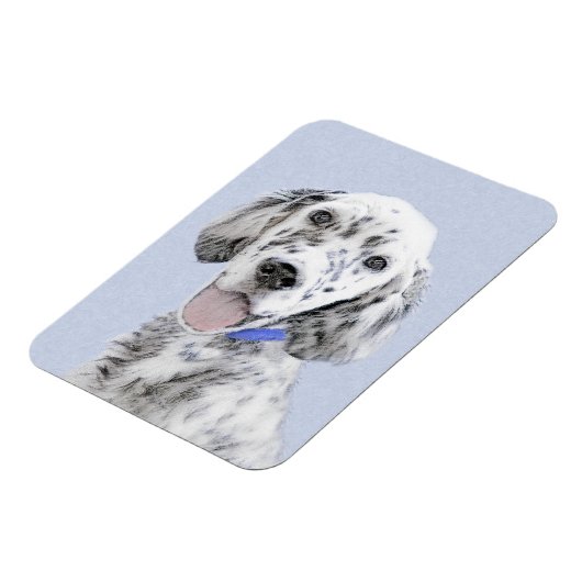 English Setter Blue Belton Malerei Hund Art Magnet (Linke Seite)