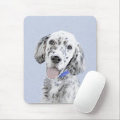 English Setter Blue Belton Malerei Hund Art Mousepad (Mit Mouse)