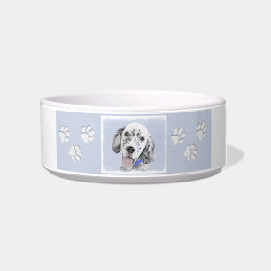 English Setter Blue Belton Malerei Hund Art Napf