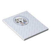 English Setter Blue Belton Malerei Hund Art Notizblock (angewinkelt)